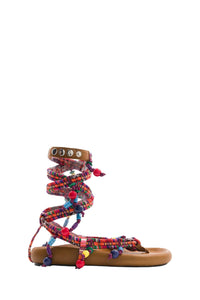 Sandales spartiates Milan Hills en cuir - Olive