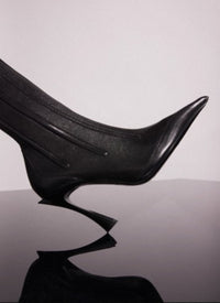 BLACK BONED LEATHER FANG 95 BOOTS