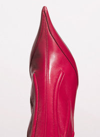 BLACK BONED LEATHER FANG 95 ANKLE BOOTS