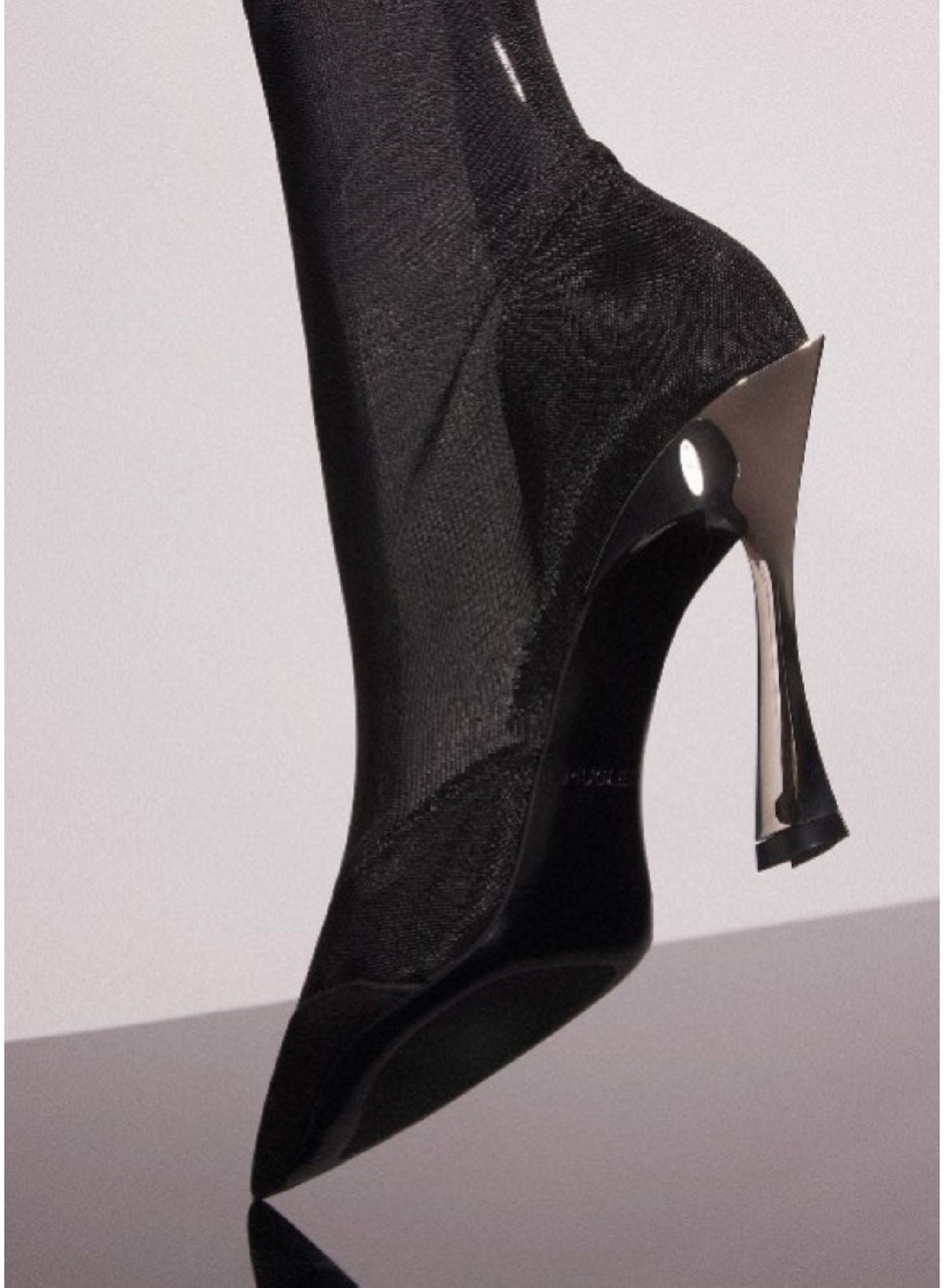 BLACK // black mesh Fang 95 ankle boots