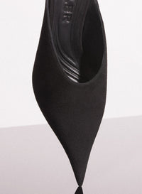 BLACK SUEDE FANG 55 MULES