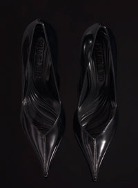 BLACK LEATHER CLASSIC FANG 95 PUMP