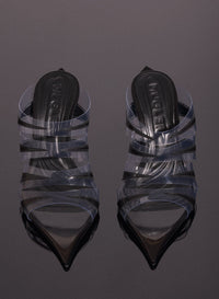 CHROME LEATHER FANG 95 SPIKE SANDALS
