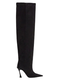 Cuissardes Fang 95 Garter en daim - Black