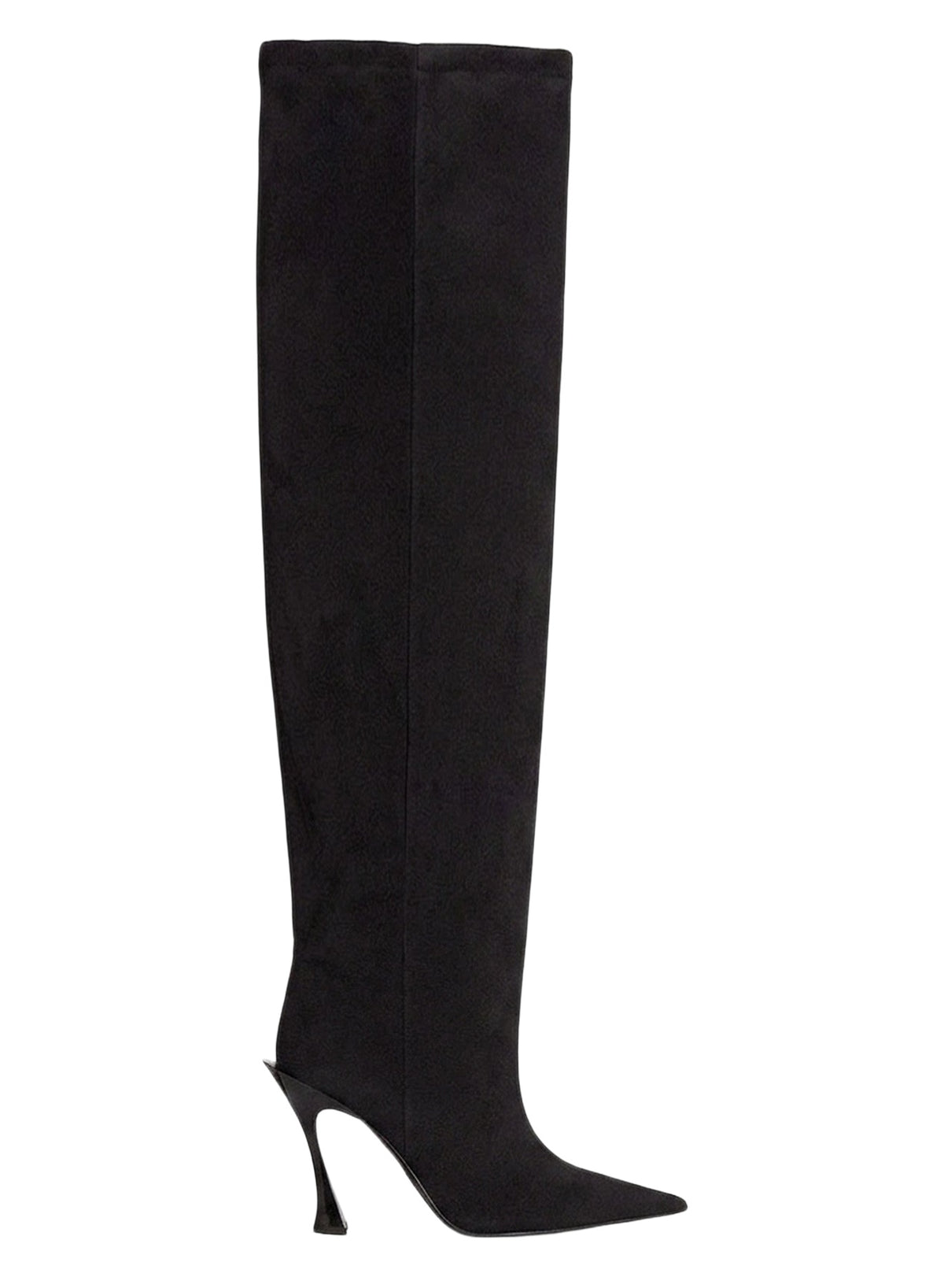 Cuissardes Fang 95 Garter en daim - Black