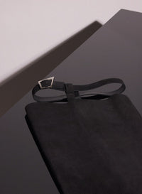 BLACK // black suede piercing fang 95 garter boots