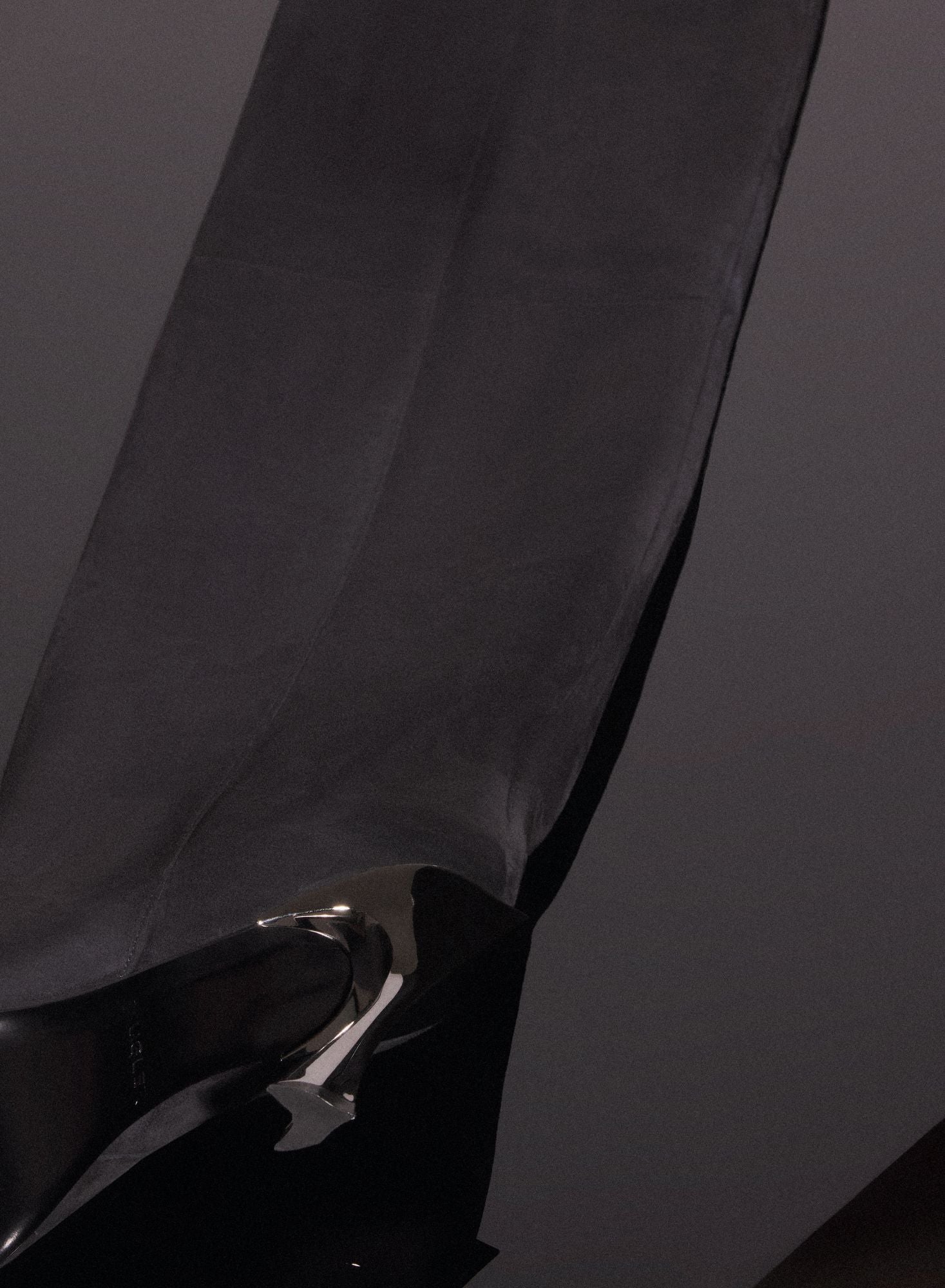 BLACK SUEDE PIERCING FANG 95 GARTER BOOTS