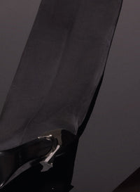 BLACK // black suede piercing fang 95 garter boots