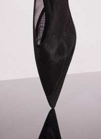 BLACK MESH FANG FANG MULES