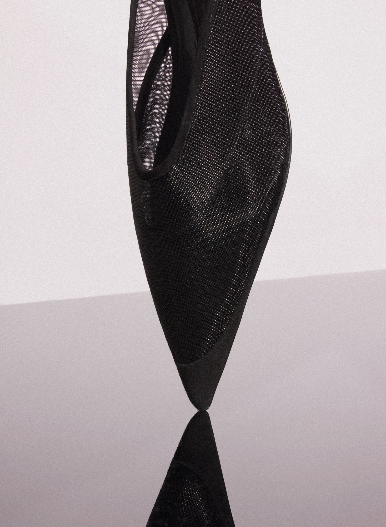 BLACK MESH FANG FANG MULES