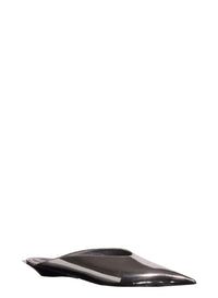 GUNMETAL // gunmetal leather fang flat mules