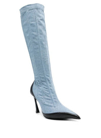 BLUE DENIM // washed blue denim fang 95 boots