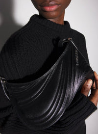BLACK LARGE EMBOSSED SPIRAL CURVE 01
