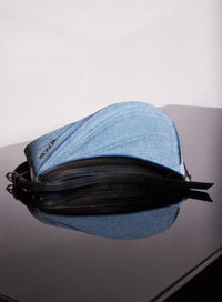 SMALL BLUE DENIM SPIRAL CURVE 01