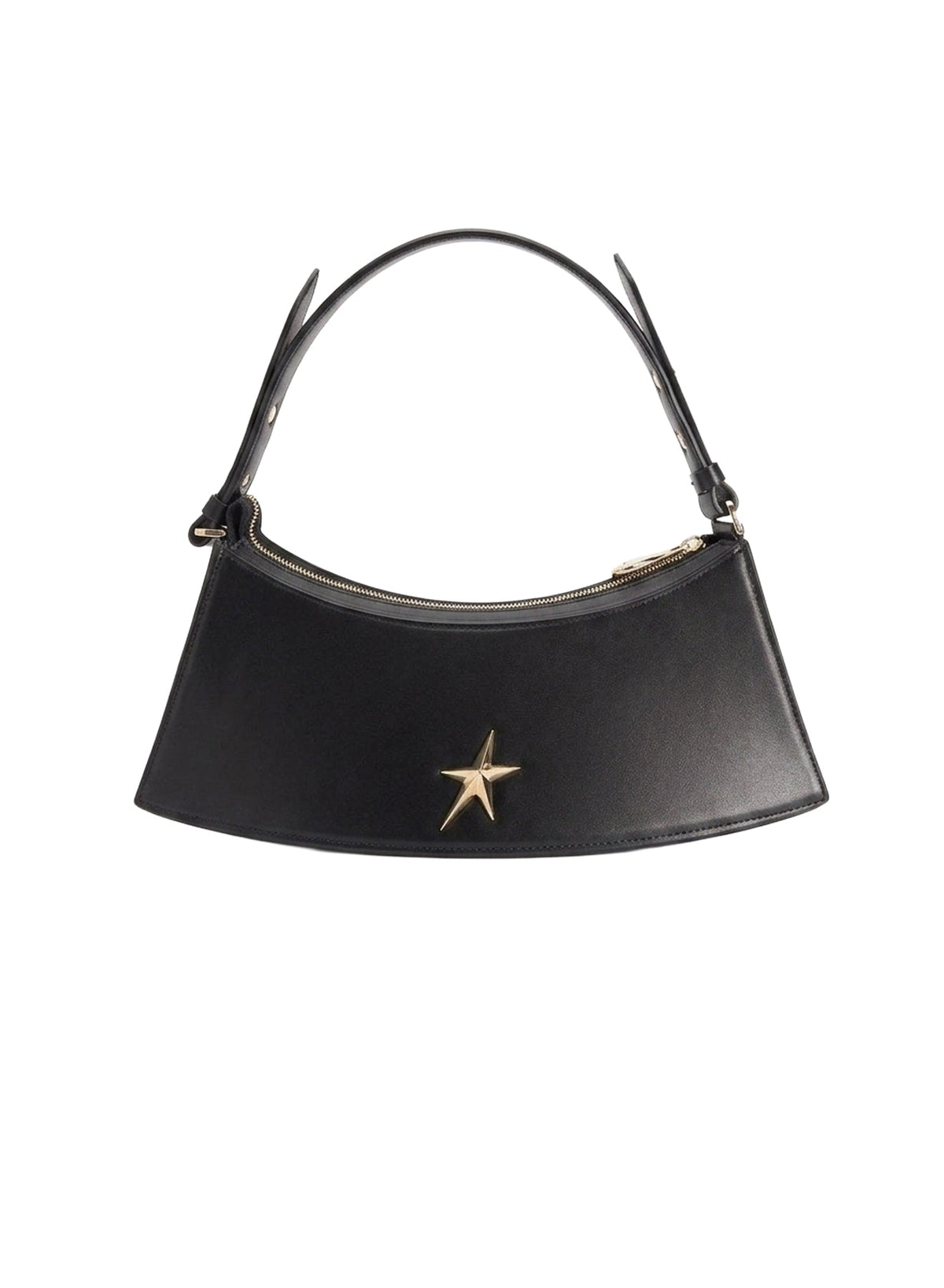 BLACK // black leather zenith bag