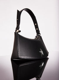 BLACK // black leather zenith bag
