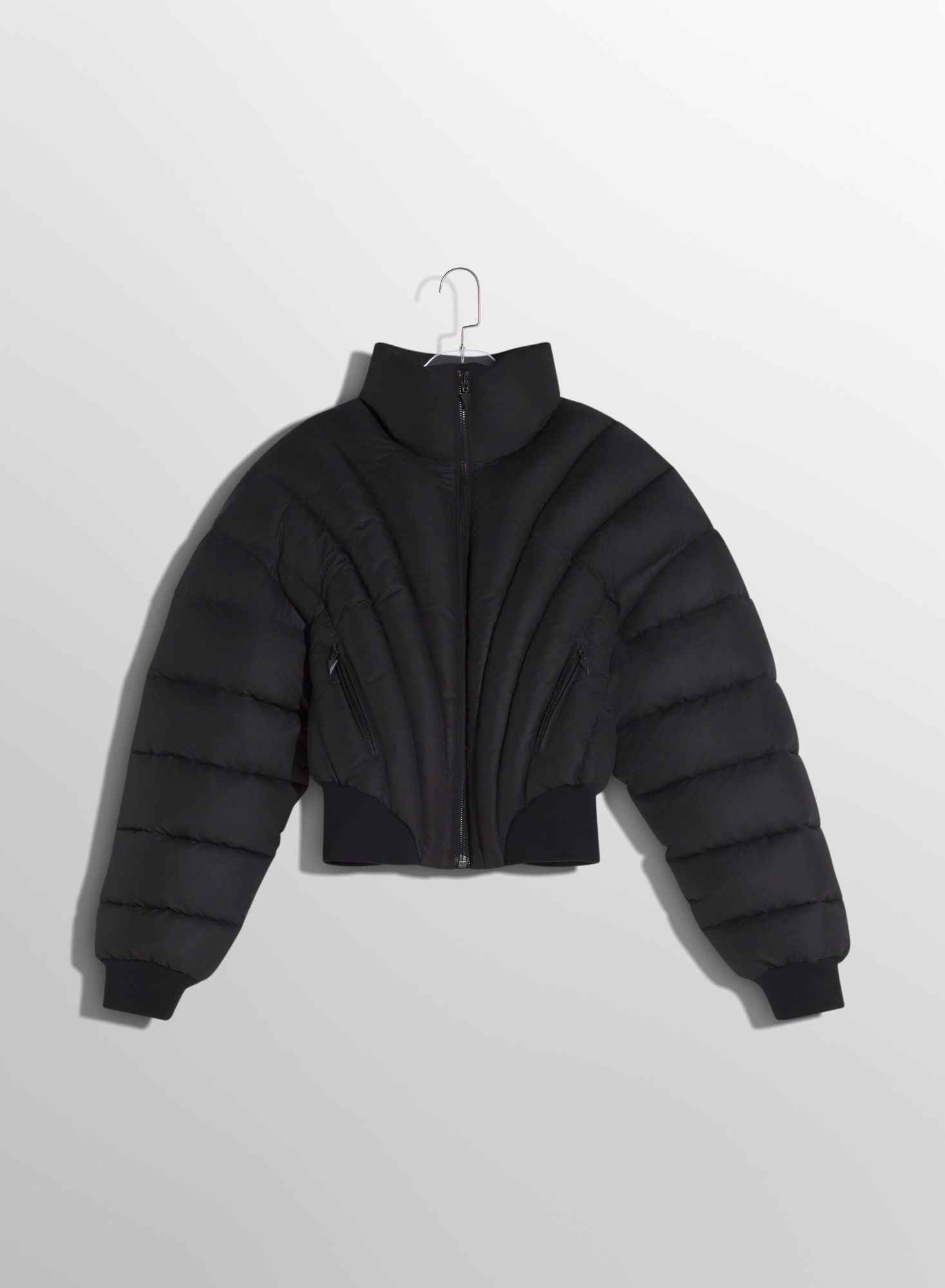BLACK  PADDED BOMBER JACKET