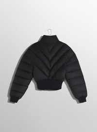 BLACK  PADDED BOMBER JACKET