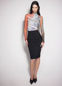 ARCHIVE OVERPRINTED MESH BODYSUIT