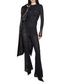 BLACK // black ruched bodysuit