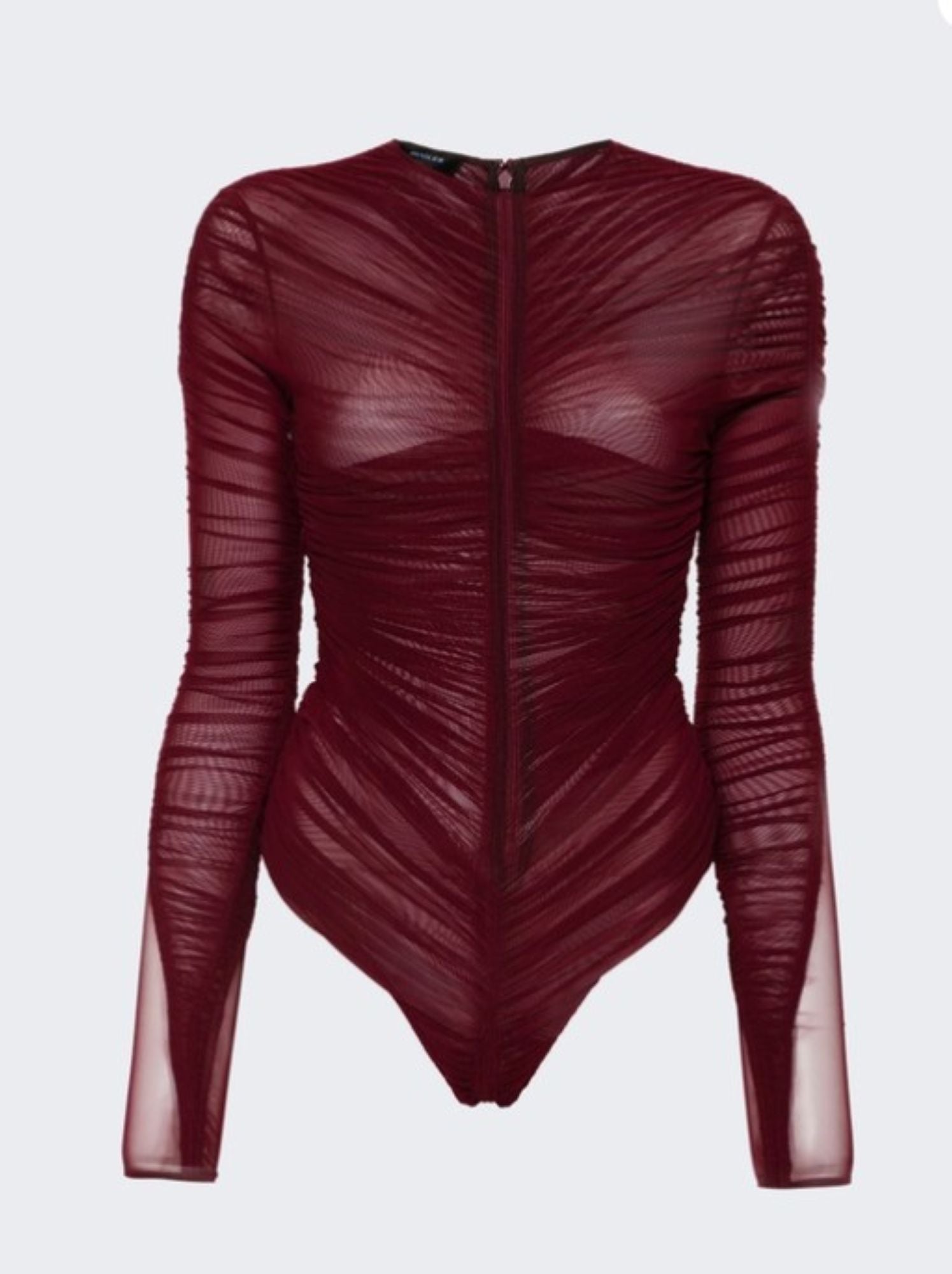 BLACK RUCHED BODYSUIT