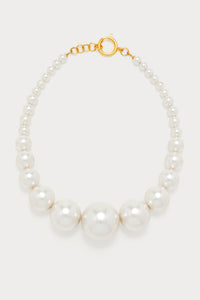 WHITE ELIZABETH PEARL collier de perles