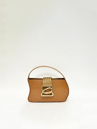 2qty NEW / TOBACCO FRANK S sac en cuir sculptural