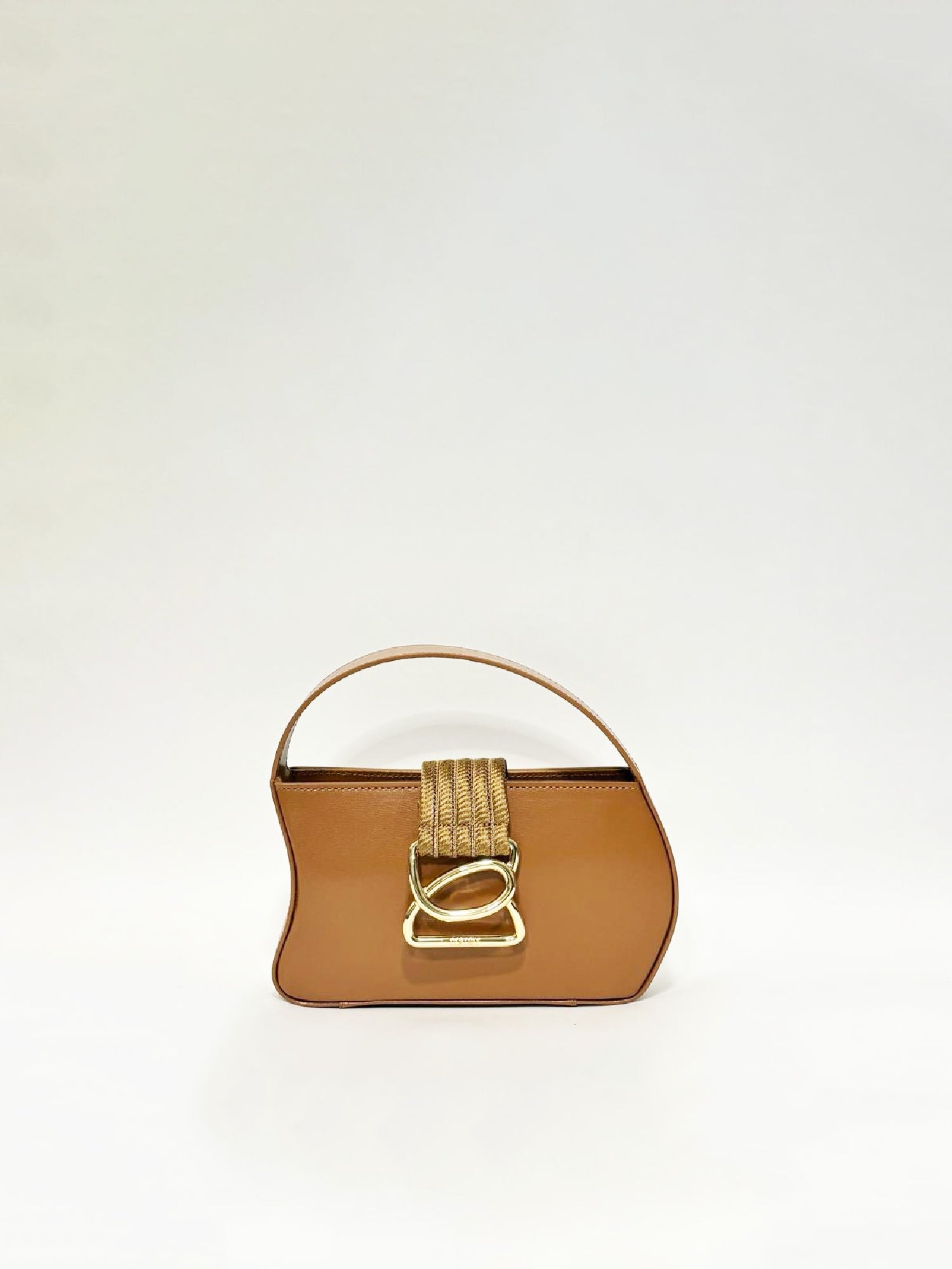 2qty NEW / TOBACCO FRANK S sac en cuir sculptural