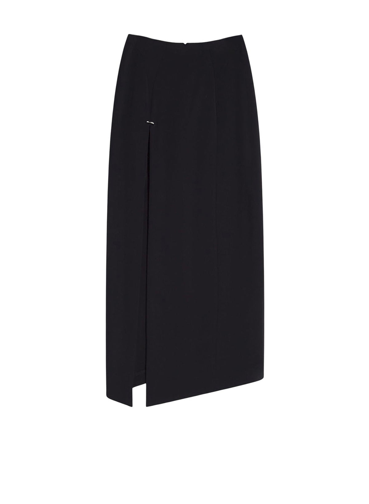 BLACK // black pierced pencil skirt