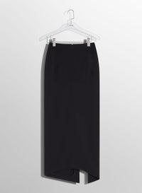 BLACK PIERCED PENCIL SKIRT