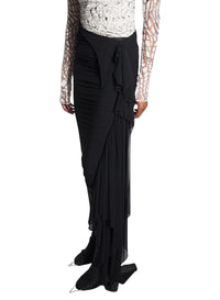 BLACK // black ruched skirt