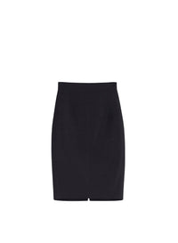 BLACK // black buckled tailored skirt