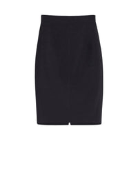 Wool skirt with buckles - Black