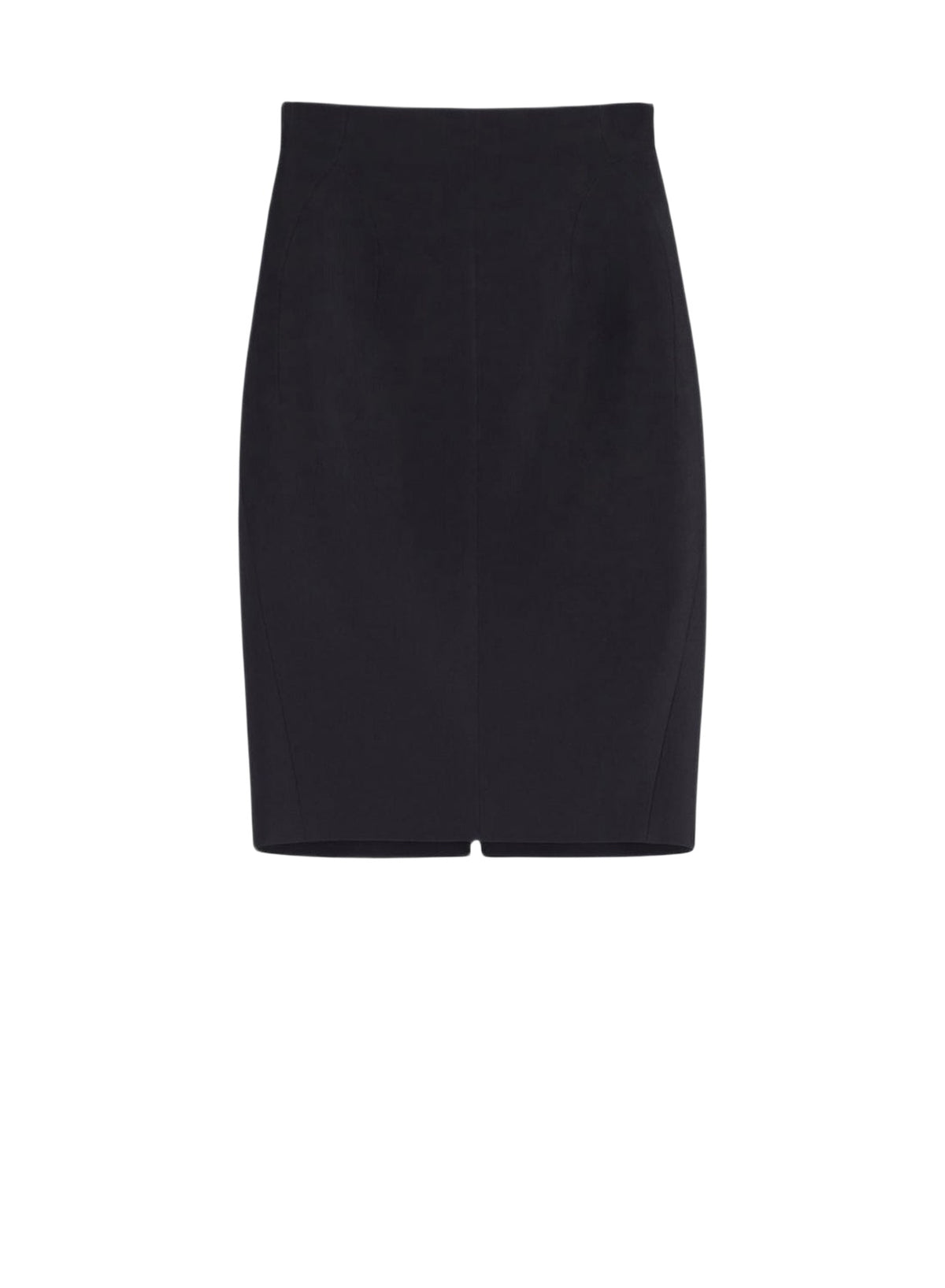 Wool skirt with buckles - Black