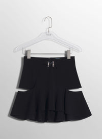 BLACK M CUT-OUT SKIRT