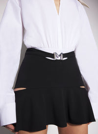 BLACK M CUT-OUT SKIRT