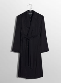 OFF-WHITE RIBBED BELTED COAT