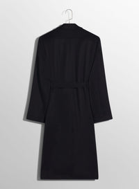 OFF-WHITE RIBBED BELTED COAT