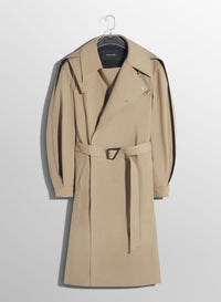 BEIGE BELTED TRENCHCOAT