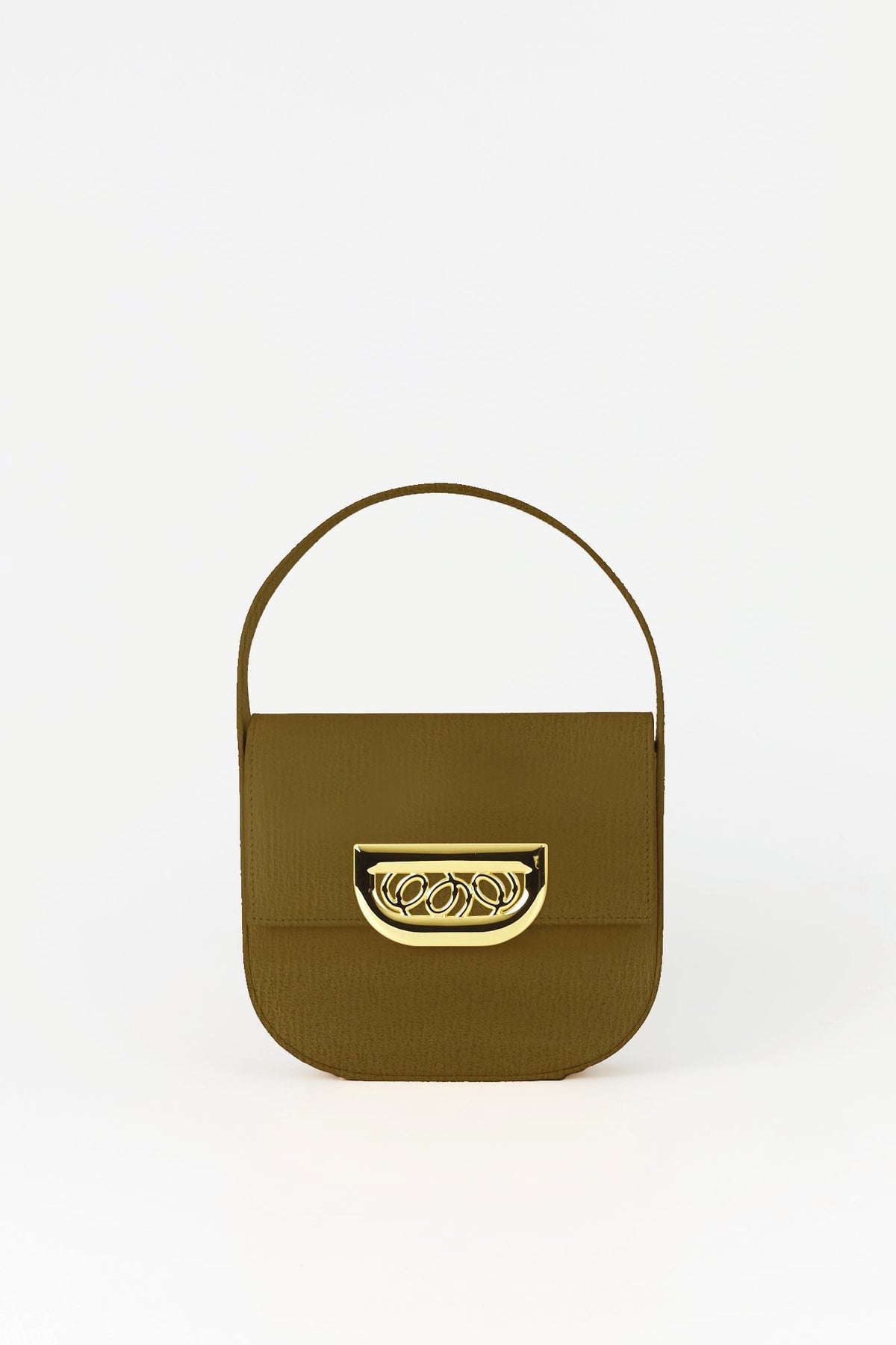 Sac Martin S avec une boucle en cuir - Kaki