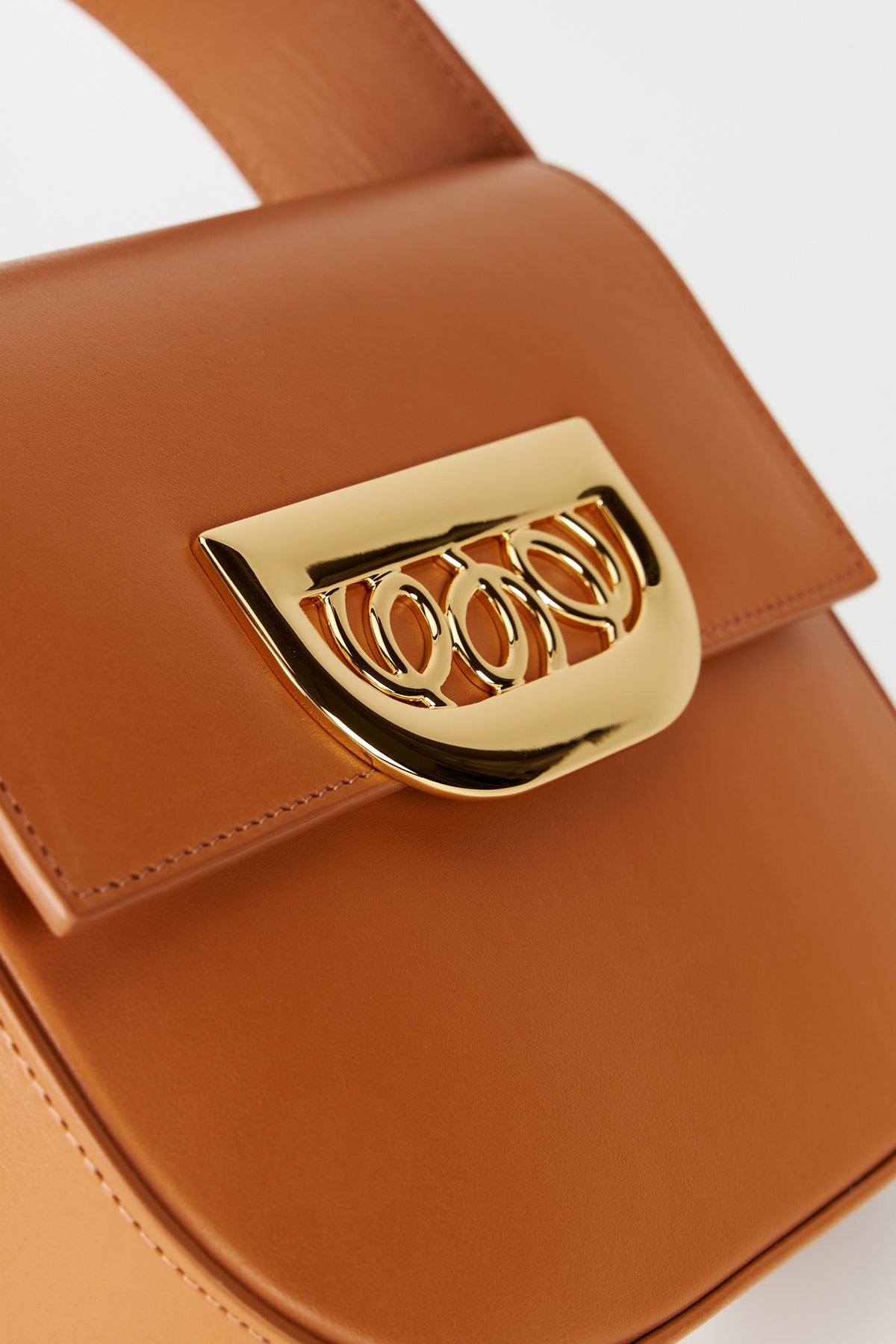 Sac Martin S pailleté avec une boucle en cuir - Tobacco