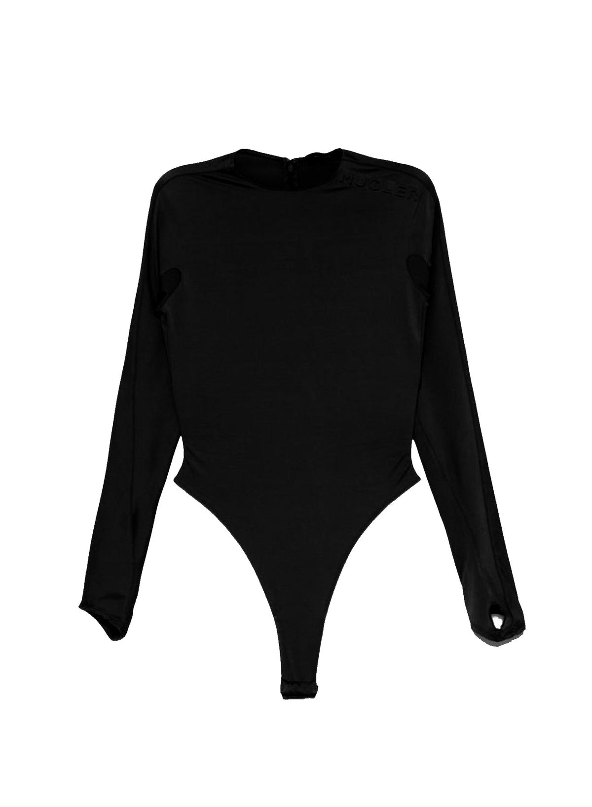 BLACK // black shoulder logo bodysuit