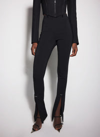 BLACK PIERCED PANTS