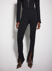 BLACK // black pierced pants