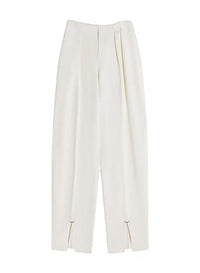 OFF WHITE // white pierced loose tailored trousers