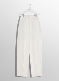 OFF-WHITE PIERCED LOOSE TAILORED TROUSERS