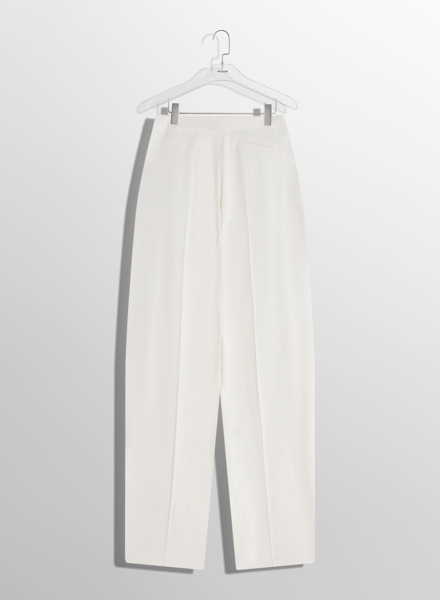 OFF-WHITE PIERCED LOOSE TAILORED TROUSERS
