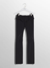 BLACK ZIPPED SCUBA PANTS