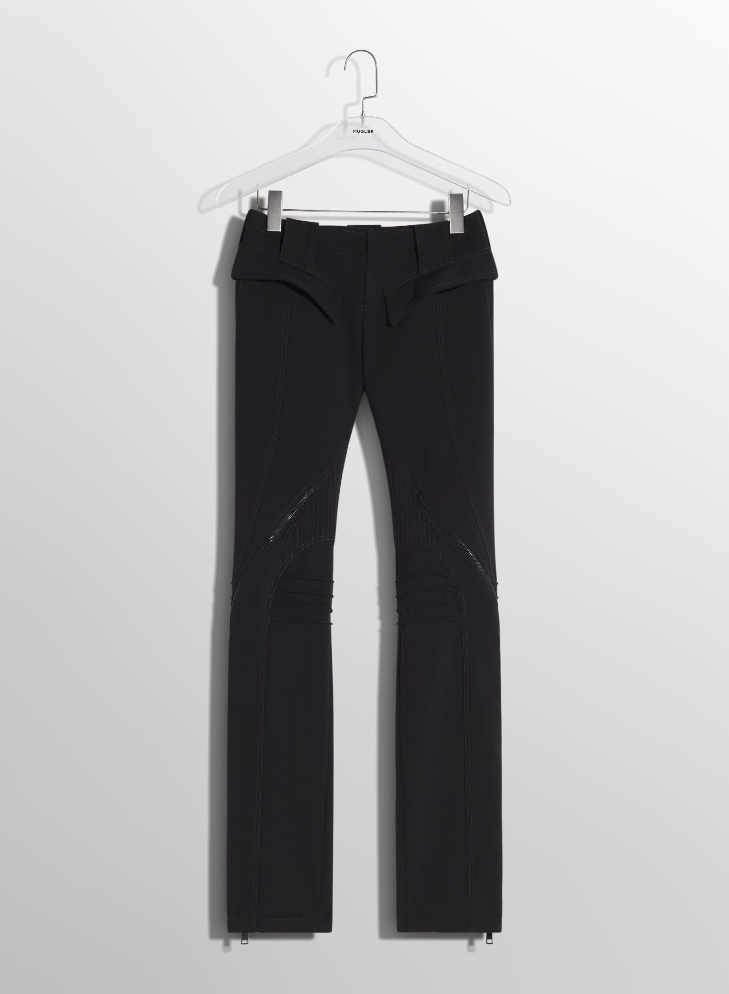 BLACK ZIPPED SCUBA PANTS