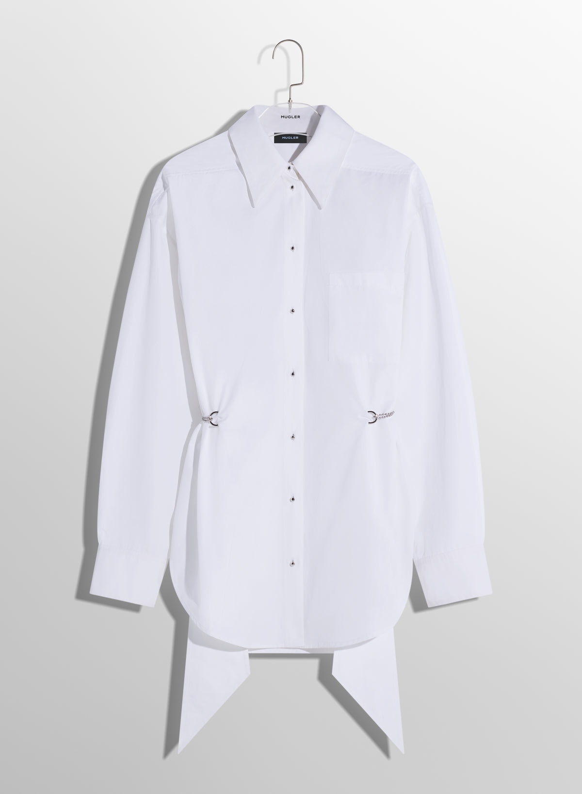 Robe chemise avec chaîne - Off White